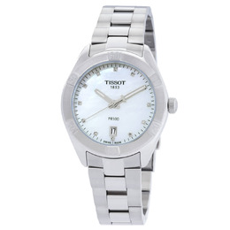Tissot t101.910.11.116 Ladies White Mother of Pearl Dial Sport Chic Quartz Watch