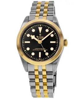 Authentic Tudor Black Bay 36 S&G, Model M79643-0001 - Women's Watch with Yellow Gold Bezel on Steel Case
