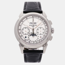 Patek Philippe Grand Complications 5270G-018, Perpetual Calendar Chronograph, 18K White Gold Case, Silver Dial