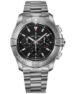 Breitling Super Avenger 46 Automatic Chronograph Black Dial Titanium Men's Watch Model EB0148101B1E1