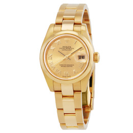 Rolex Lady Datejust 179168CRO - Yellow Gold Case with Roman Dial and Oyster Bracelet