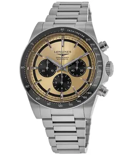 Longines Conquest Automatic Chronograph Brown Sunray Dial Steel Men's Watch Model L38354326