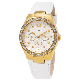 Timex Simone Multifunction Quartz Crystal White Dial Ladies Watch TW2V80500VQ