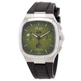 Glashutte Original Seventies Chronograph Panorama Date Automatic Green Dial Mens Watch 1-37-02-09-26