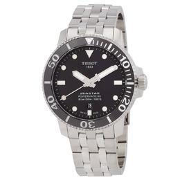 Tissot Seastar 1000 Automatic Black Dial Mens Watch T1204071105100 t120.407.11.051.00
