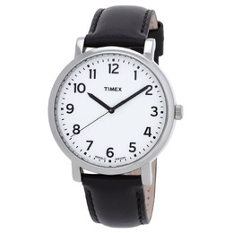 Timex Weekender TW2U84400: White Dial Quartz Analog Watch with Silver Stainless Steel Case