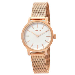 Timex Transcend Ladies Watch Rose Gold-tone Quartz Analog with Stainless Steel Mesh Bracelet TW2U86600VQ