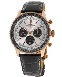 RB0137241G1P1 Breitling Navitimer B01 Chronograph 46 - Rose Gold Case, Black Alligator Leather Strap