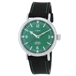 TIMEX TW2V44200 Mens Quartz Watch Green Dial Fabric Strap