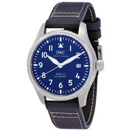 Pre-owned IWC Pilots Blue Dial Mens Watch iw328203