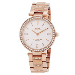 Coach 14503094 Park Quartz Crystal White Dial Ladies Watch