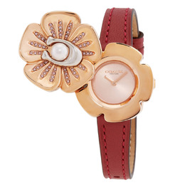 Coach 14504150 - Pink Dial Ladies Watch with Rose Gold-Tone Case