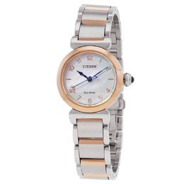Citizen L Mae White Mother of Pearl Dial Ladies Watch EM1136-87D