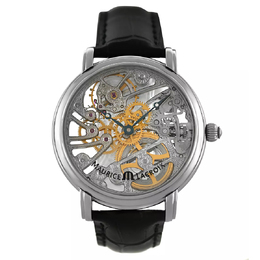 Pre-owned Maurice Lacroix Masterpiece Hand Wind Silver Dial Mens Watch mp7048