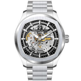 Christian Van Sant Romeo Automatic CV9504 Men's Watch - Stainless Steel Case, Black Dial