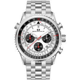 Oceanaut Flight Chronograph Quartz Silver Dial Mens Watch OC0121