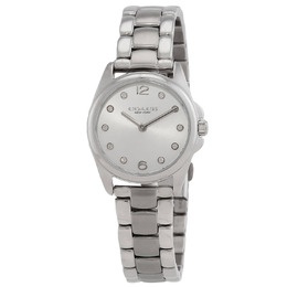 Coach Greyson Quartz Crystal Silver Dial Ladies Watch & Bracelet Set 14000089