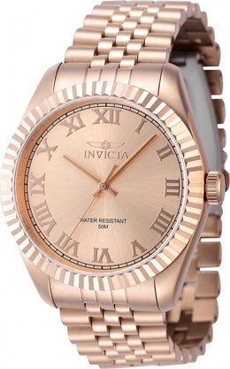47407 Men's Rose Gold Dial Stainless Steel Analog Watch