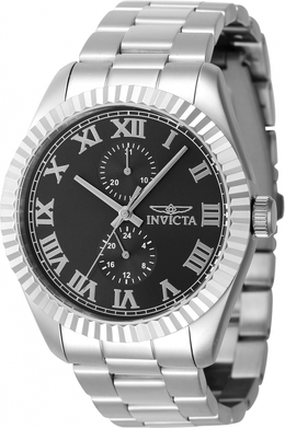 Invicta 47420: Specialty Mens GMT Quartz Watch with Black Dial and Analog Display