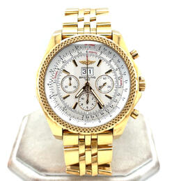 Pre-Owned Breitling Bentley Chronograph K4436212/G574 Silver Dial Mens Automatic Chronometer