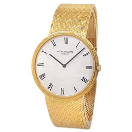 Pre-owned Patek Philippe Calatrava 3588 Automatic Mens Silver Dial Watch