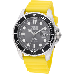 Invicta Pro Diver Mens Watch 47163 - Silver Stainless Steel Case, Charcoal Dial with Luminescent Hands