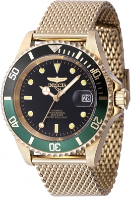 Invicta Pro Diver Mens Automatic Black Dial with Sprite Bezel Watch - 47723