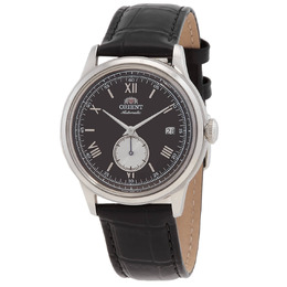 Orient Bambino Automatic RA-AP0101B30B: Silver Stainless Steel Case, Black Dial with Date and Small Seconds