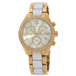 TW2V74900 Timex Classic Chronograph Quartz Gold Dial Ladies Watch