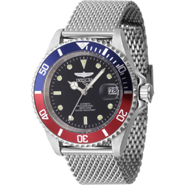 Invicta Pro Diver Mens Watch 47721: Automatic Black Dial with Pepsi Bezel