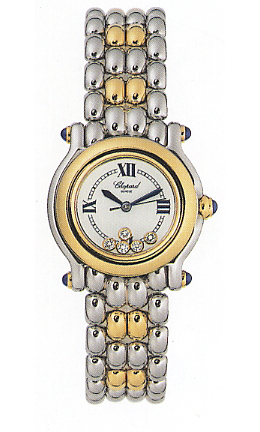 Pre-owned Chopard Happy Sport White Dial Ladies Watch 27/8256-23