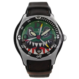 Pre-Owned Corum Bubble Dive Bomber Automatic Green Dial Ladies Watch 82.180.20