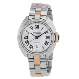 Pre-Owned Cartier Cle de Cartier Automatic Silver Dial Ladies Watch W2CL0004