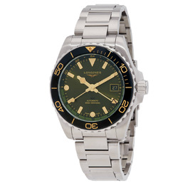 Longines Hydroconquest GMT Automatic Green Dial Mens Watch l3.790.4.06.6