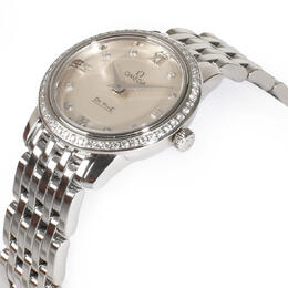 Pre-owned Omega De Ville Prestige Diamond Silver Dial Ladies Watch 424.15.24.60.52.001