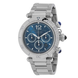 Cartier Pasha Chronograph Automatic Blue Dial Mens Watch WSPA0039