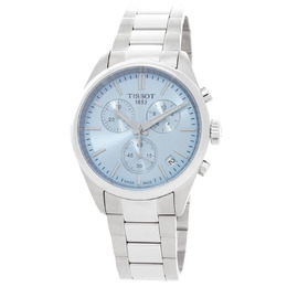 Tissot PR 100 Chronograph Quartz Ice Blue Dial Mens Watch T1504171135100