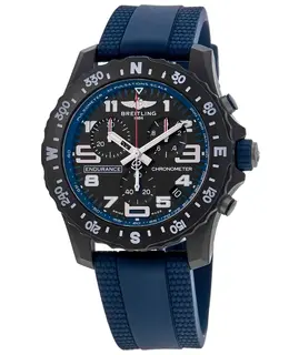 Authentic Breitling Endurance Pro 44 Chronograph Black Dial Rubber Strap Men's Watch Model X82310D51B1S2