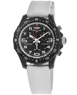 BREITLING Endurance Pro 38 Chronograph Unisex Black Dial Rubber Strap