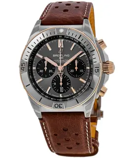 Brand New Authentic Breitling Chronomat B01 42 Triumph Edition Automatic Chronograph Rose Gold, Model TB0134101M1X1
