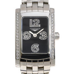 Longines Dolce Vita Quartz Diamond Black Dial Ladies Watch l5.155.0.58.6