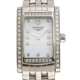 Longines Dolce Vita Quartz Diamond White Dial Ladies Watch l5.158.0.87.6