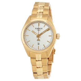 Tissot PR 100 Silver Dial Rose Gold PVD Ladies Watch t101.210.33.031.01