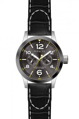 Invicta Force Mens Grey Dial Leather Strap Chronograph Watch Model 14142