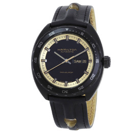 H35425730 Hamilton American Classic Pan Europ Automatic Mens Black Dial Watch