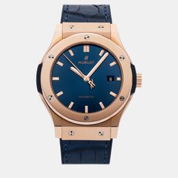 Hublot Blue 18k Rose Gold Classic Fusion 542.OX.7180.LR Automatic Men's Wristwatch 42 mm 1064436