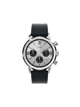 Timex Marlin 40mm Round Sunray Dial Stainless Steel Case with Engraved Case Back, Screw-down Crown and Chronograph Pushers