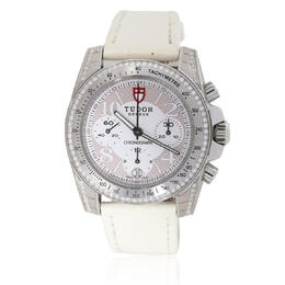 Tudor Grantour Chronograph Automatic Diamond Silver Dial Unisex Watch 20310