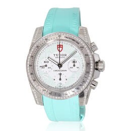 Pre-owned Tudor Grantour Chronograph Automatic Diamond Green Dial Unisex Watch Model: 20310