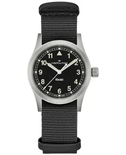 Hamilton Khaki Field Quartz 33mm Black Dial Fabric Strap Women's Watch h69301430